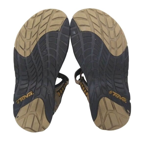 Teva XPD Sandals Mens Size 10 Brown Teal Suede Hiking Shoe Sandals SN 6674